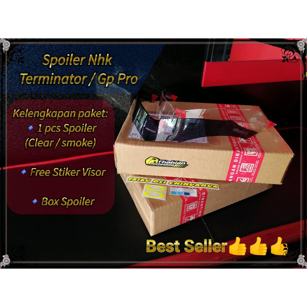 Spoiler Helm Nhk Terminator dan Nhk Gp Pro model GPR Free Stiker Visor Termurah