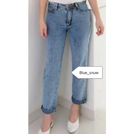 Jumbo uk.35-40 boyfriend Jeans Bigsize celana wanita putih ini