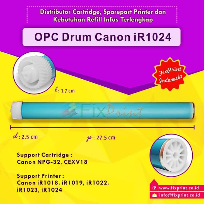 OPC Drum Toner NPG32 C-EXV18 Printer Canon iR1018 iR1019 iR1022 iR1024