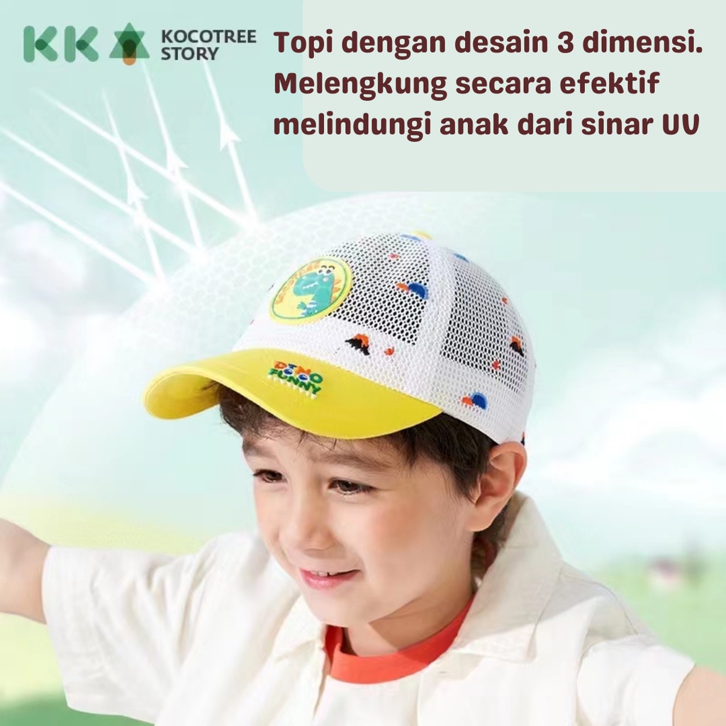 Topi Anak Kocotree / Kids Baseball Cap Kocotree / Sinar UV / Topi anak-anak / Laki-laki dan perempuan / Unicorn / Hiu / Dinosaurus / Kelinci / Hats / Caps / Kids