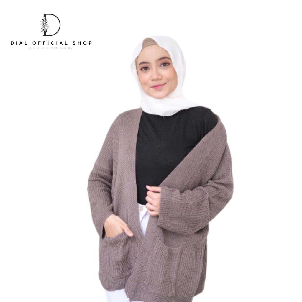 DIAL - Cardigan Rajut Panjang Tebal Loocy 7 Gate Kardigan Wanita-4