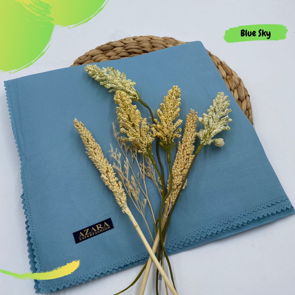 JILBAB AZARA SEGI EMPAT PREMIUM VOAL OSKARA-Blue Sky