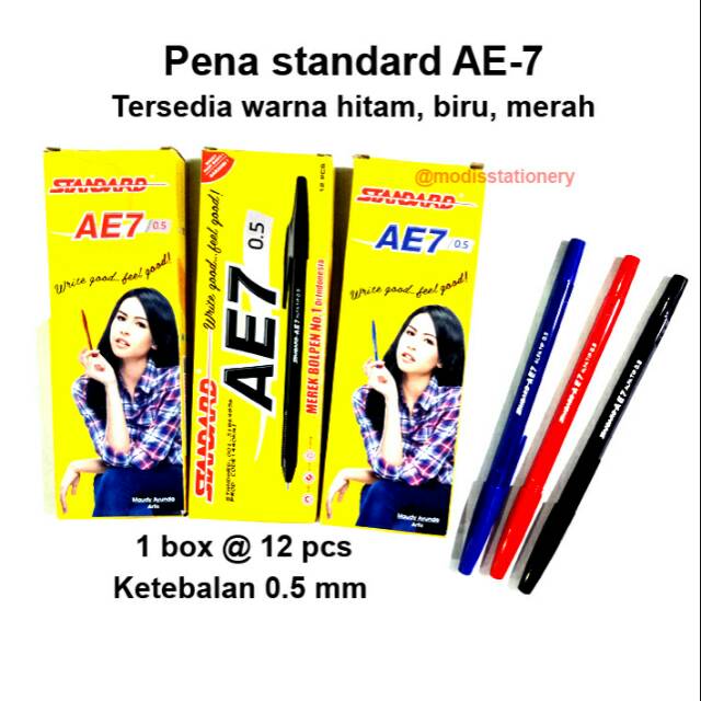 

Pena standard ae-7 pulpen tinta