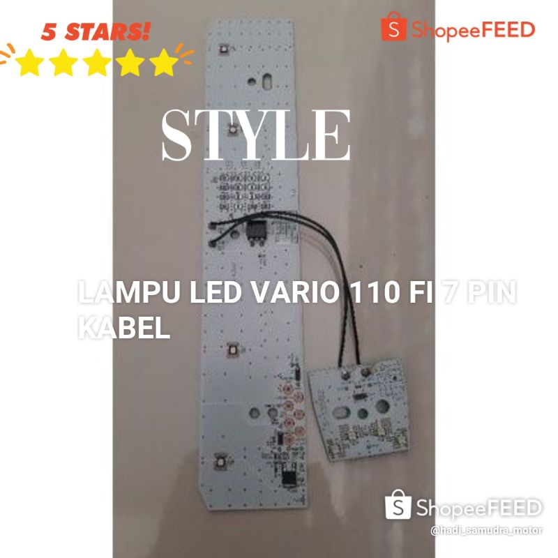 LAMPU LED DEPAN PCB VARIO 110 FI LED SOKET PIN 7 KABEL ORI.