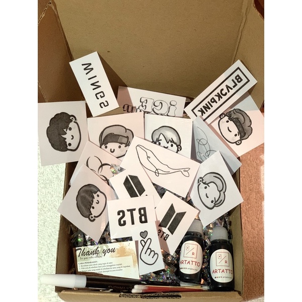 KPOP HENNA TATTOO KIT TEMPORARY HALAL (READY STOCK)