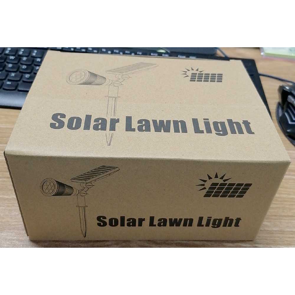 Lampu Tancap Lampu Taman Lampu sorot taman Tenaga surya Solar panel Anti air waterproof luar ruangan 4 LED Solar Lawn Lamp Spotlight Waterproof Light Control Inserting Floor Garden Light Outdoor Adjustable Garden Landscape Lamp