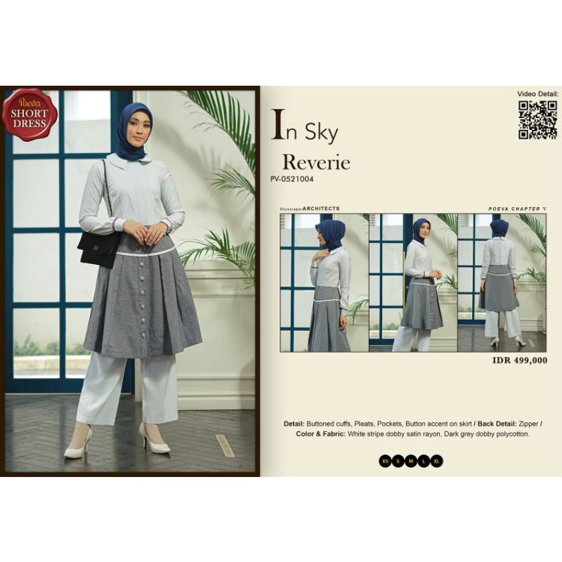 Poeva PV-0521004 Skyscraper Architects Short Dress Tunik By Tuneeca Diskon Sale Promo