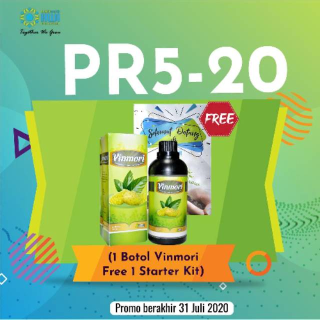 

PAKET MEMBER HWI + VINMORI cuka Sari Mengkudu isi 500 ml Asli