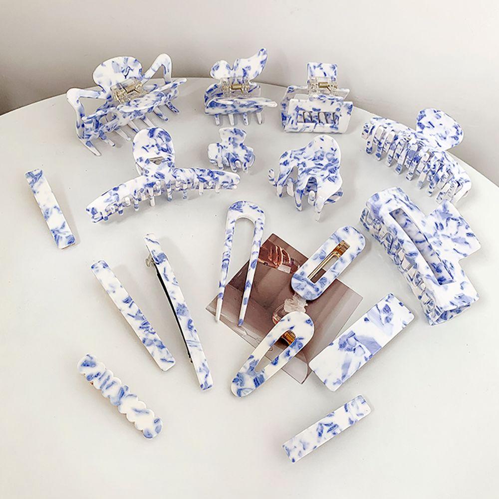 Agustina Hair Claws Ponytail Holder Retro Hiasan Kepala Perempuan Asetat Mandi Gadis Wanita Hair Clips