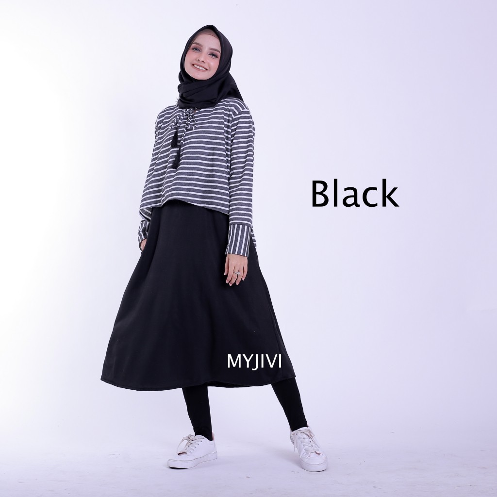 FELISHA MIDI DRESS EDISI STRIPE BY MYJIVI