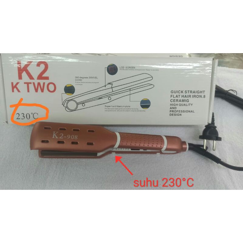 Catok K2 BABA ION/ZIGZAG 100% Original 