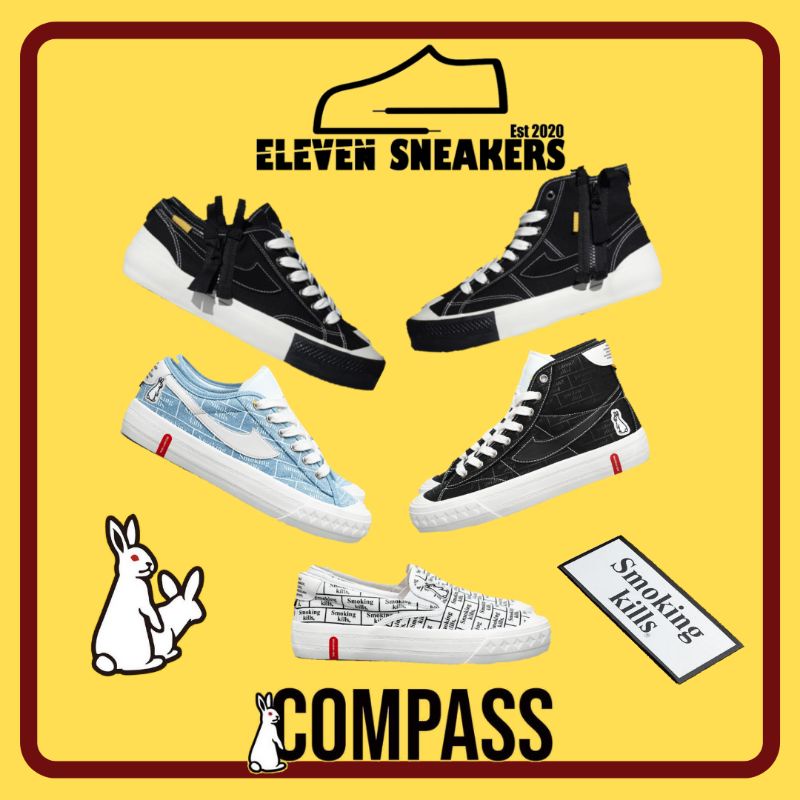 [ 100% Original ] Compass Fxxking Rabbits FR2 Smoking Kills V1 high & Low
