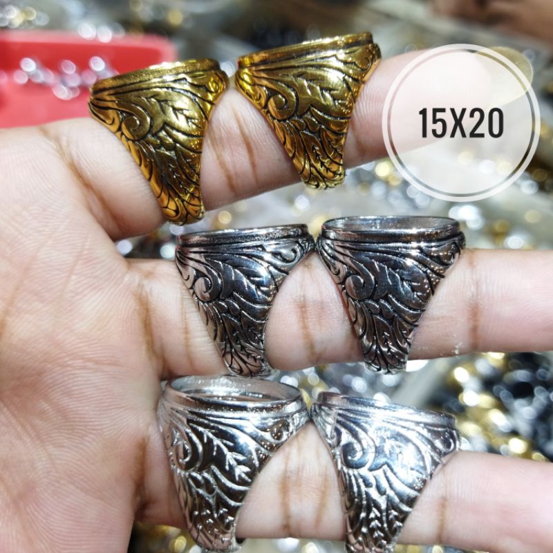 Ring/Gagang/Emban Cincin Titanium Top motif