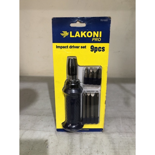 lakoni pro impact driver set 9pcs / obeng ketok / obeng ketok 9pcs lakoni pro / obeng ketok set 9pcs