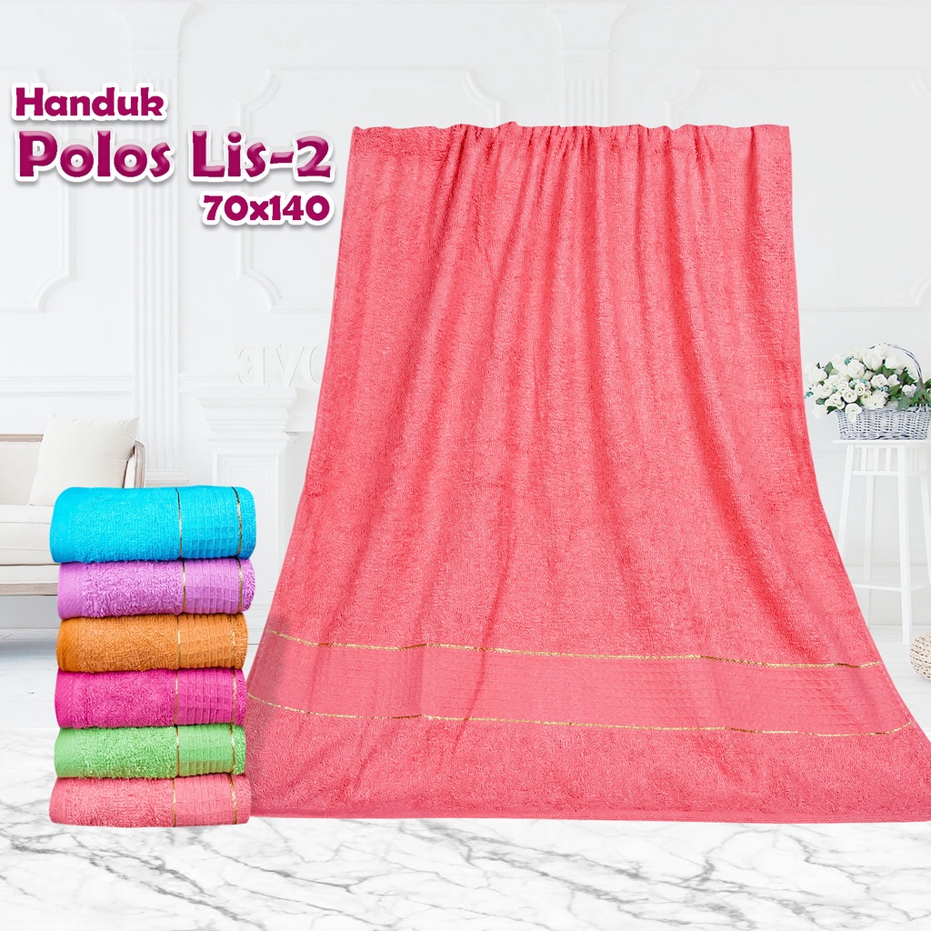 MERAH PUTIH Handuk Mandi Dewasa Polos Pasar Handuk - 70 x 135 cm TOKO KEANU