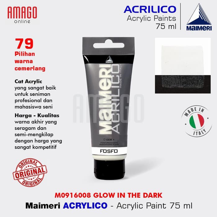 MAIMERI ACRILICO - ACRYLIC PAINT - GLOW IN THE DARK - 75ML - M0916008