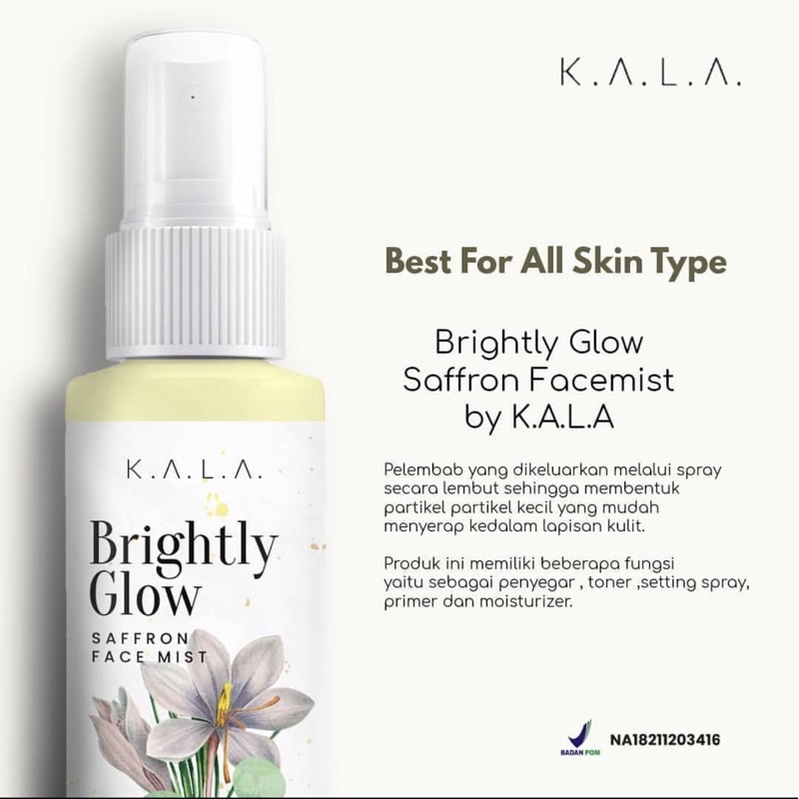 (DIST) BPOM KALA SAFFRON FACE MIST BEAUTY WATER SAFFRON