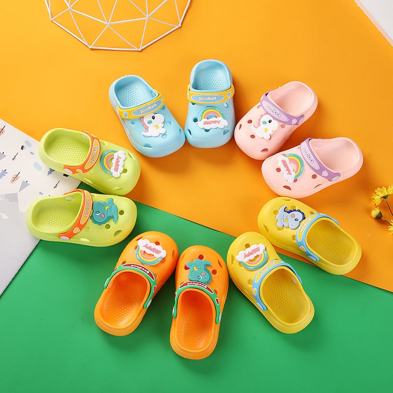 NEW Sandal eva anak motif dino dan pelangi