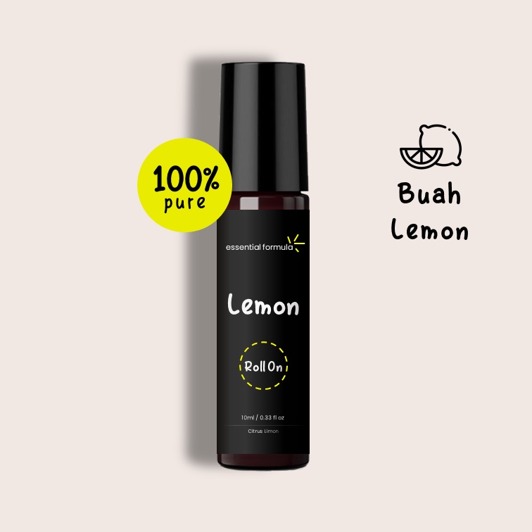 10ml Organic Lemon Essential Oil Roll On Buah Lemon Murni 100%