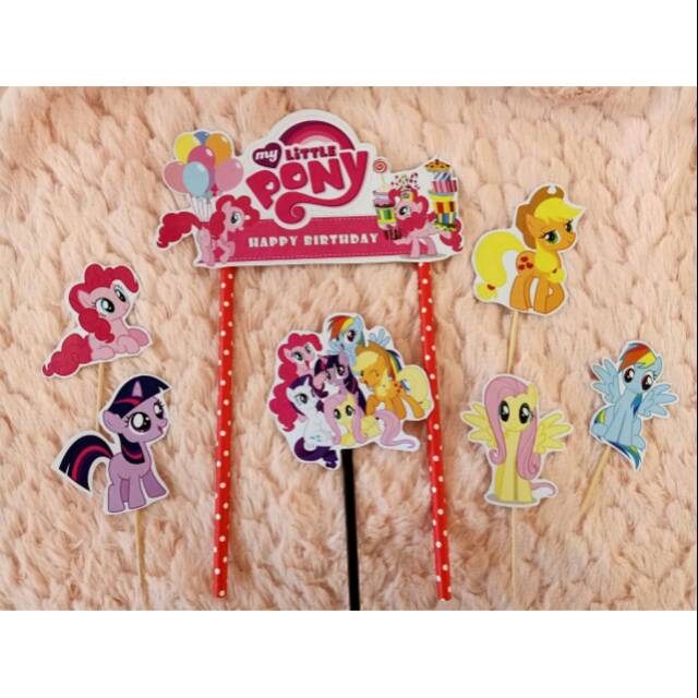 Topper Little  Pony  Hiasan  Ultah topper kue  dan topper 