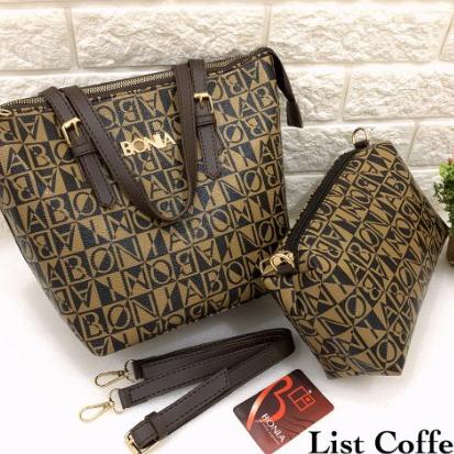 Barang Pilihan.. BIG SALE  TAS WANITA TOTE BAG BONIA 2in1 GOGO BONIA SUPER QUALITY SELEMPANG IMPORT 