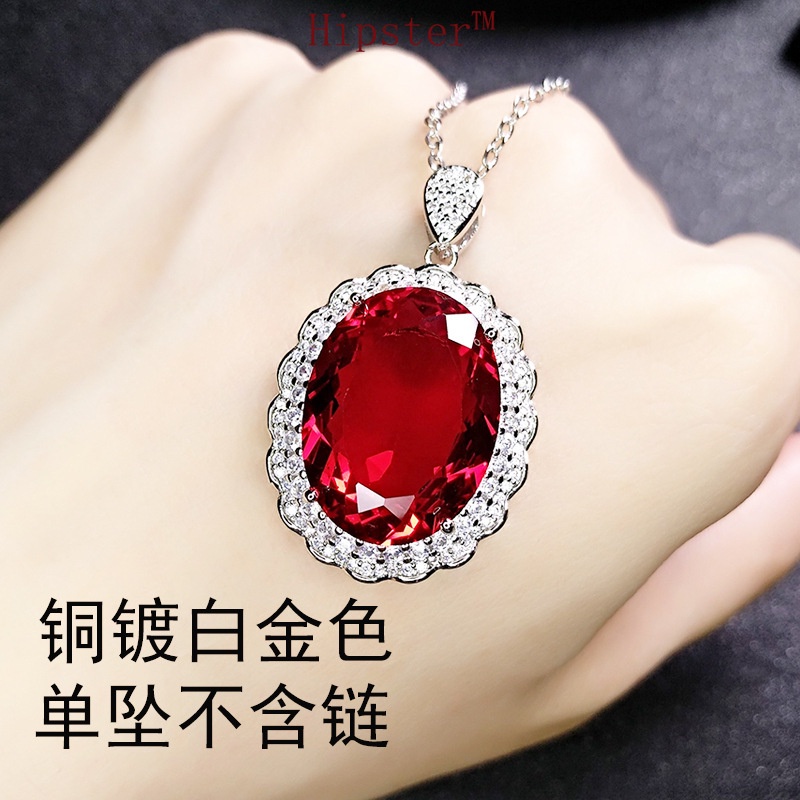 New Affordable Luxury Fashion Natural Blue Crystal Rings Pendants Suit