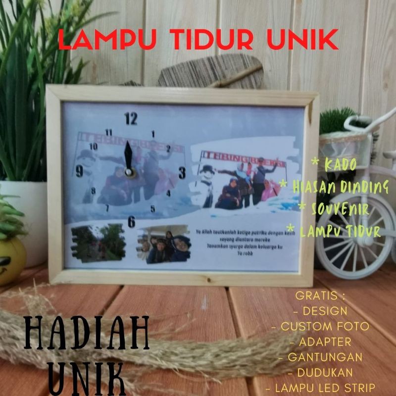[HADIAH UNIK] Lampu Hias Jam Unik Murah Hiasan Dinding Kamar Tidur