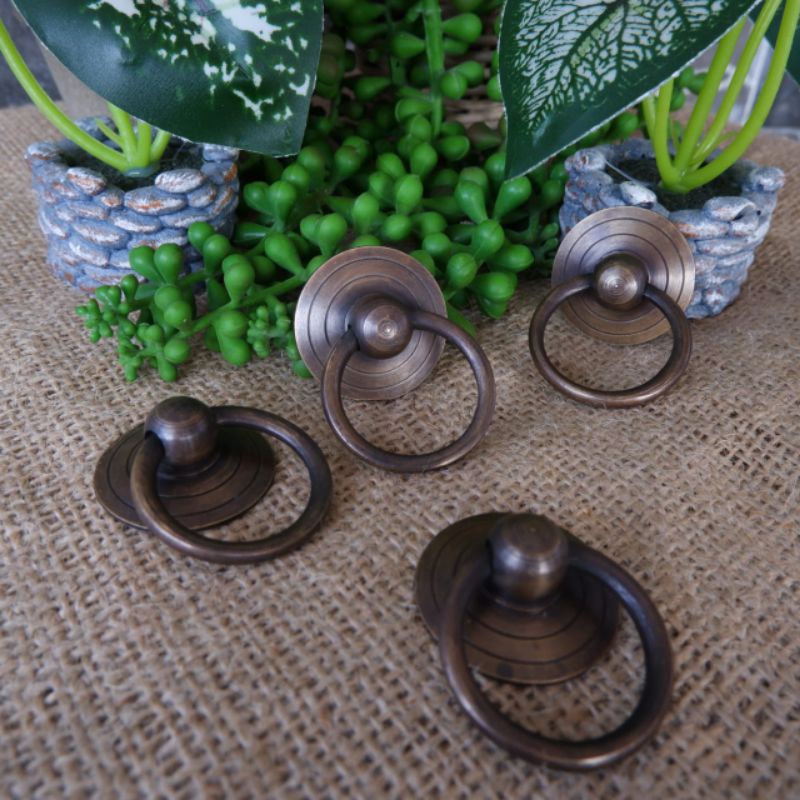 KNOB LACI TARIKAN PINTU LEMARI LOKER JENDELA HANDLE RING MINIMALIS KNOB KUNINGAN MODEL TUTUP PANCI