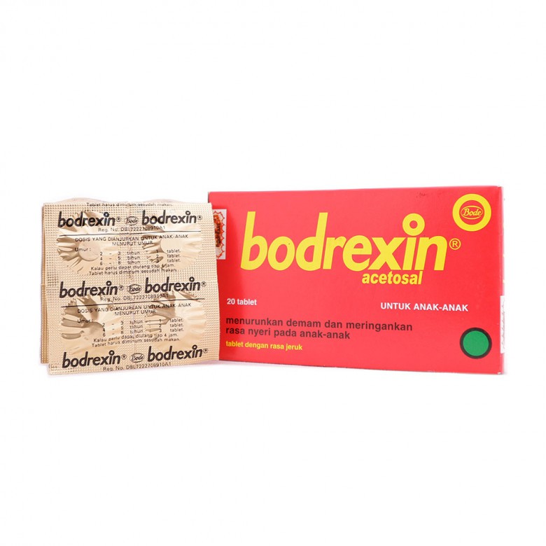 Bodrexin Tablet Kunyah Acetosal Penurun Demam Anak