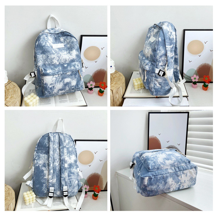 TAS RANSEL WANITA KANVAS TIE DYE ZENIN TA449B2 BACKPACK REMAJA KOREA KEKINIAN CEWEK GENDONG PUNGGUNG BESAR SEKOLAH KULIAH KERJA BATAM PREMIUM MURAH