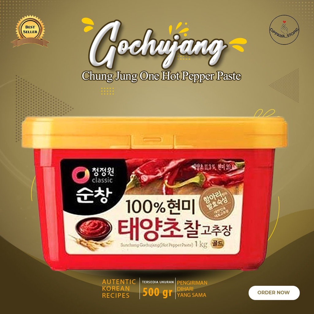 

Chungjungone Gochujang 500Gr / Sambal Pasta Korea / Hot Pepper Paste