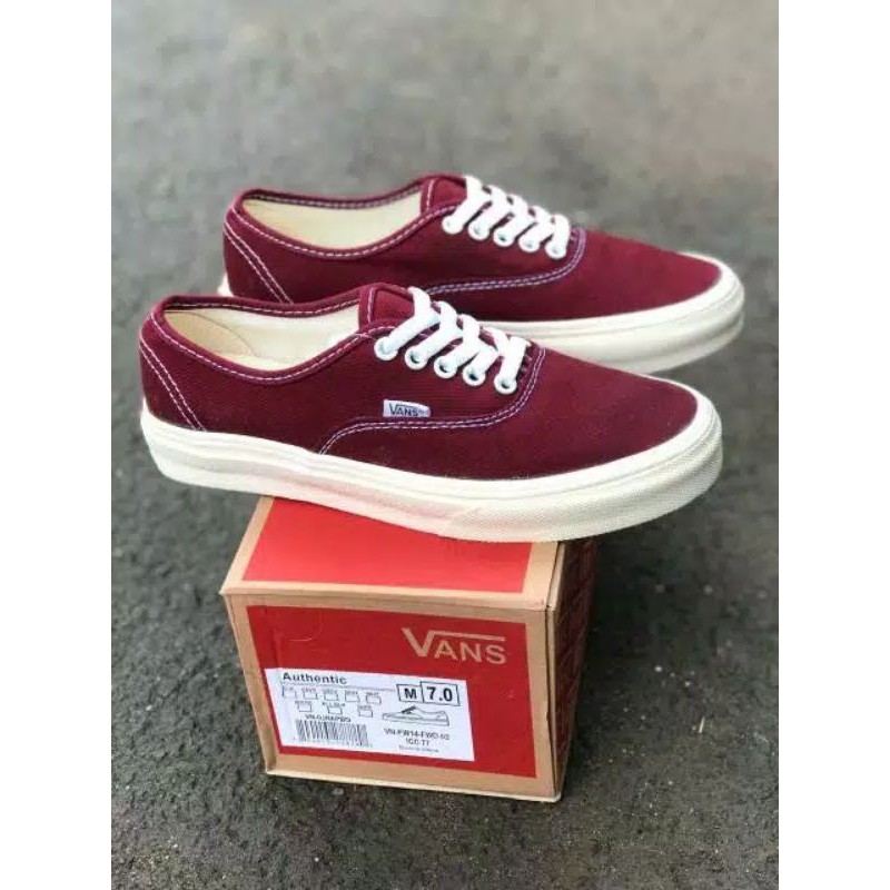 VANS AUTENTIC OG LX VAULT MAROON WHITE IMPORT BNIB 100% MADE IN CHINA WAFFLE ICC