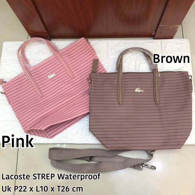 Tas Wanita #Lacoste STREP Waterproof BISA Slempangan