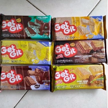 

get git wafer coklat / keju / BBQ / corn / cool mint / lemon 102 gram