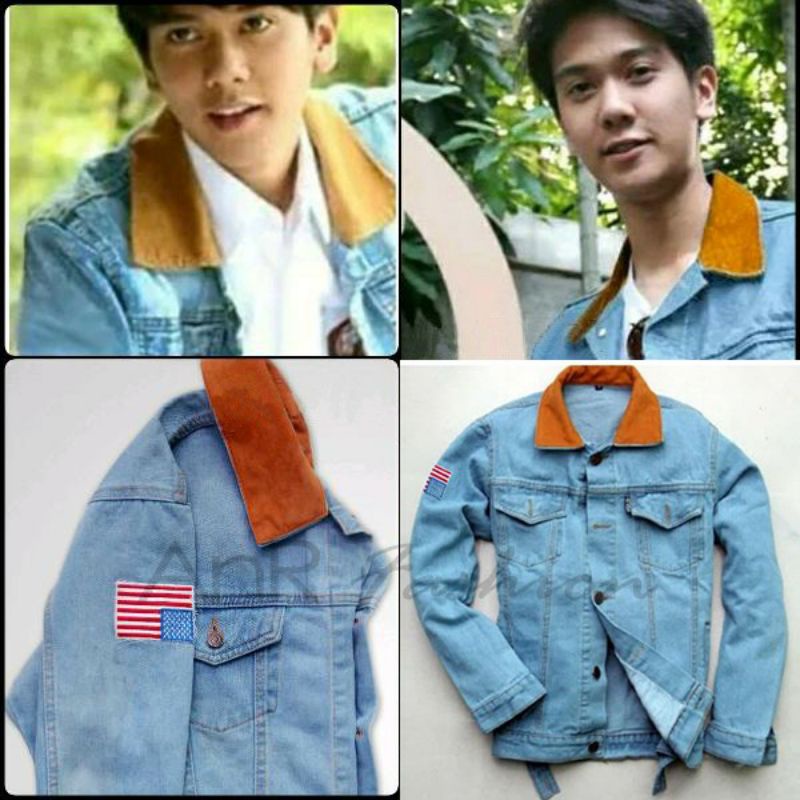 Jaket Dilan / Jaket Jeans Dilan Premium / Jaket Dillan Bendera USA PREMIUM KWALITAS TEBAL SEPERTI LEVIS