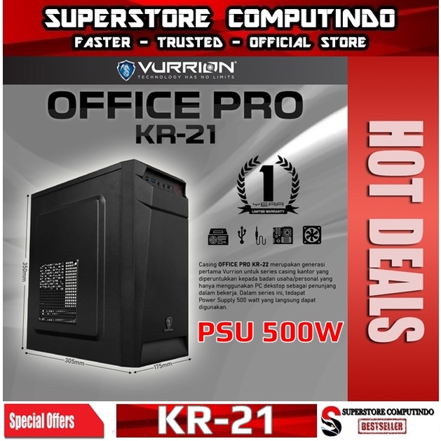 Vurrion Office Pro KR21 - Micro Atx PSU 500Watt