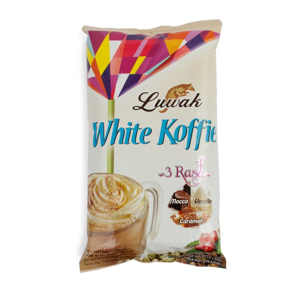 

LUWAK White Coffee 3 Rasa Isi 10 Saset - Kopi Moka Vanila Karamel 20g