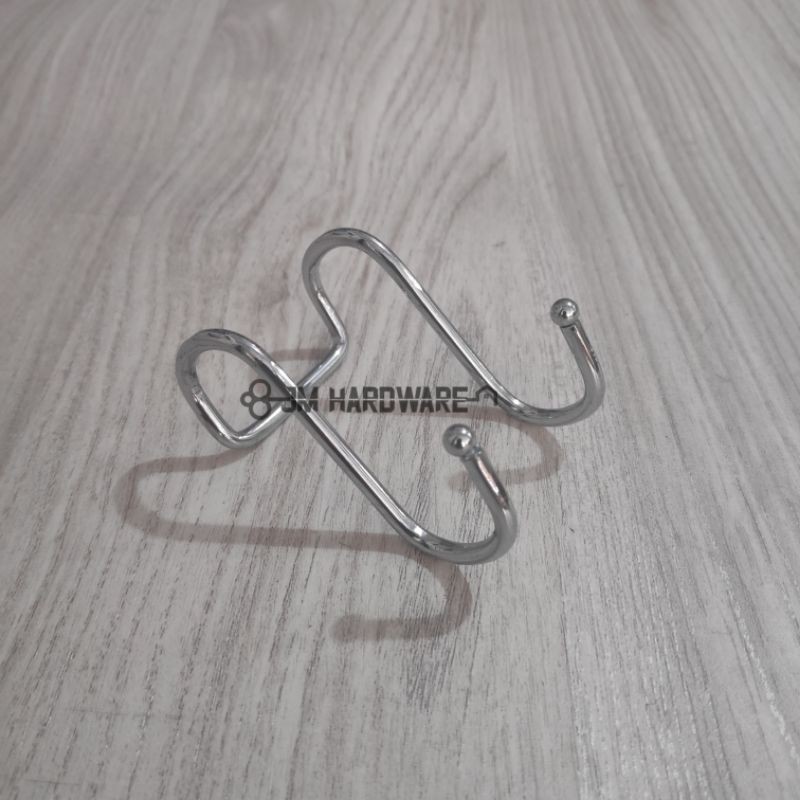 Gantungan S dobel hook S double stainless cantolan