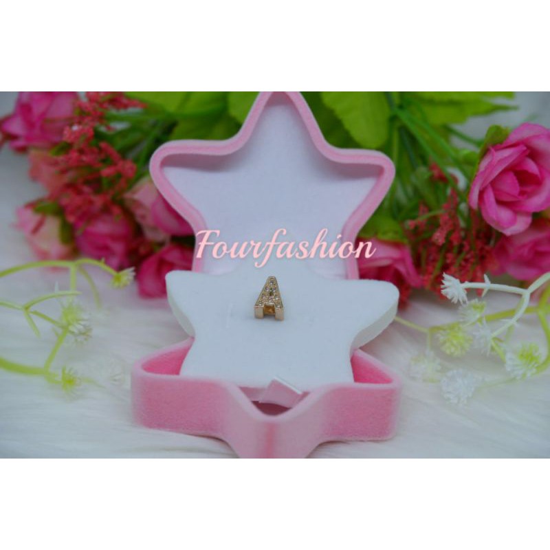 FF Leontin huruf leontin alphabet  leontin inisial lapis emas TH05