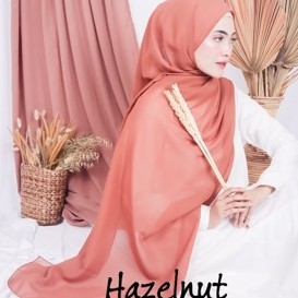 Bella Pashmina New  Fashion Muslim Pashmina Bella Double Hycon-Hazelnut