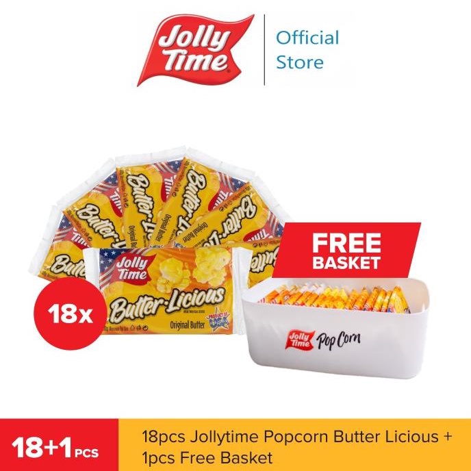 

18pcs Butterlicious - Jolly Time Microwave Popcorn Product Of USA