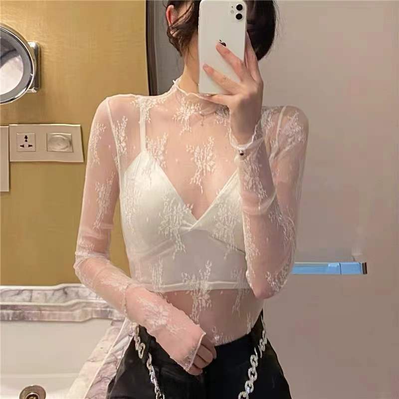 Korean Transparent Lace Long Sleeve / Atasan Wanita Renda Anti UV 2550