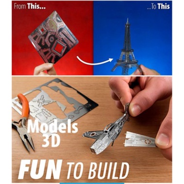 Puzzle 3D Metal LONDON BRIDGE Replika Bangunan Arsitekur MB-035