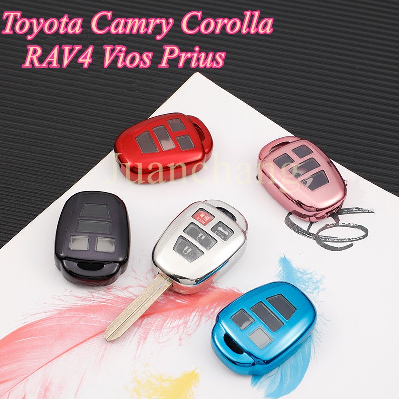 Casing Kunci Mobil Bahan TPU Untuk Toyota Prius RAV4 Camry Corolla Tacoma Vios Prius C Highlander 2014 2015 2016 2017