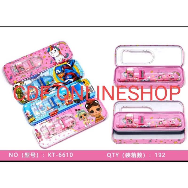 

CDF TEMPAT PENCIL KALENG SET / PENCIL CASE KT 6610