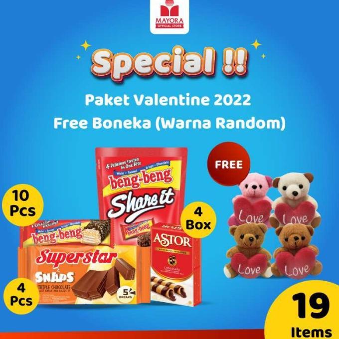 

Paket Lebaran Bingkisan Kado Ulangtahun Valentine Free Boneka
