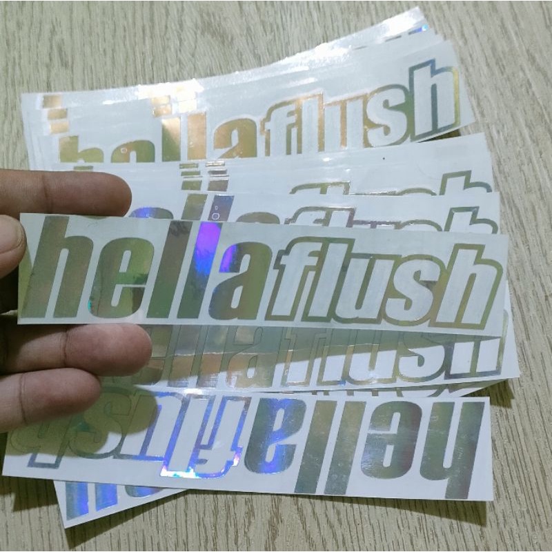 Sticker hellaflush stiker cutting