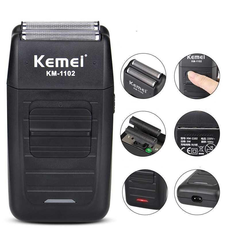 Kemei Alat Cukur Elektrik Rechargeable Cordless Shaver for Men-KM-1102