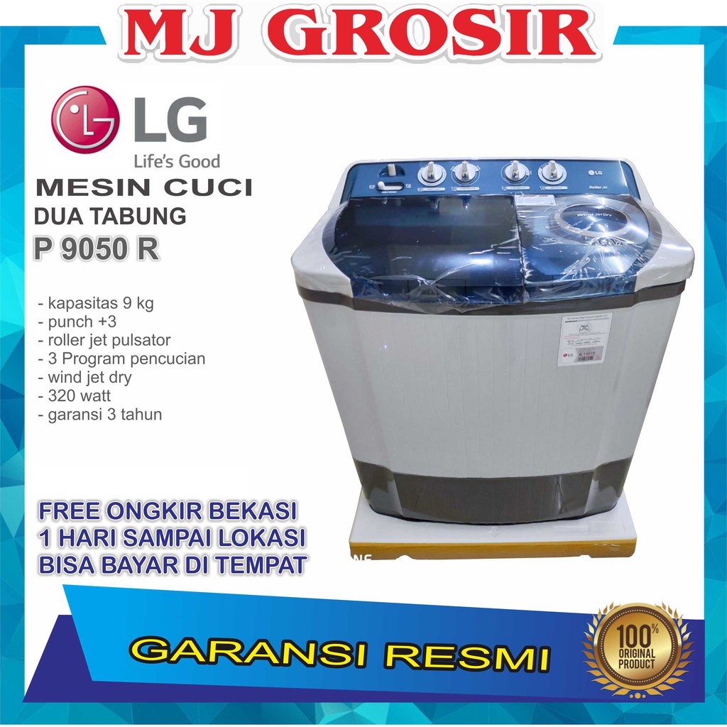 MESIN CUCI LG P 9050 R 9KG 2 TABUNG 9050R LOW WATT