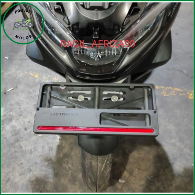 BREKET BRACKET DUDUKAN PLAT NO HONDA ALL NEW PCX 160 2021 X3 MODEL KUMIS